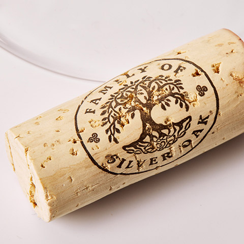 Family of Silver Oak seal on wine cork